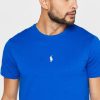 T-shirts ras du cou bleus Ralph Lauren Essential pour hommes T-shirts ras du cou bleus Ralph Lauren Essential pour hommes