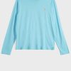 T-shirts ras du cou bleus Ralph Lauren pour femmes T-shirts ras du cou bleus Ralph Lauren pour femmes