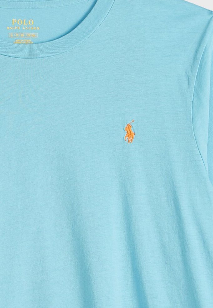 T-shirts ras du cou bleus Ralph Lauren pour femmes T-shirts ras du cou bleus Ralph Lauren pour femmes