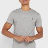 T-shirts ras du cou essentiels Ralph Lauren gris pour hommes