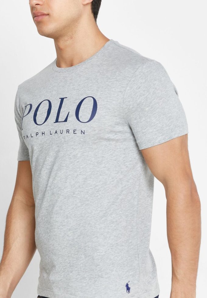 T-shirts ras du cou gris avec logo Ralph Lauren pour homme T-shirts ras du cou gris avec logo Ralph Lauren pour homme