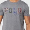 T-shirts ras du cou gris avec logo Ralph Lauren pour homme