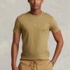 T-shirts ras du cou slim fit marron pour homme Ralph Lauren
