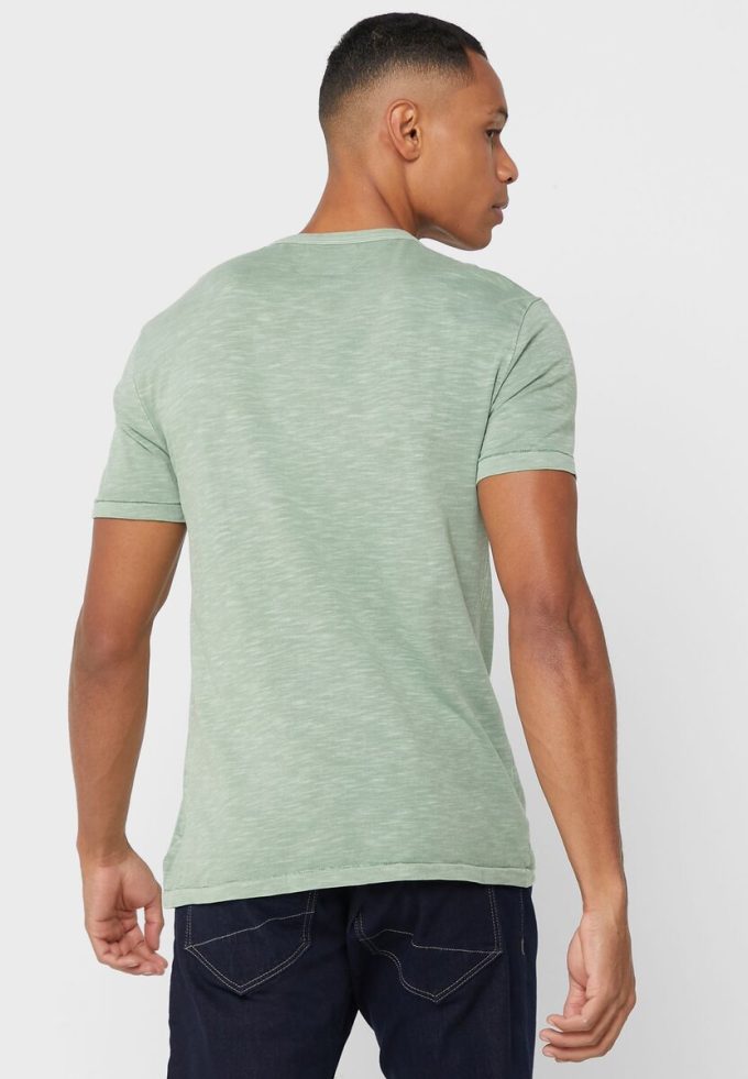T-shirts verts à col ras du cou avec logo Ralph Lauren pour hommes T-shirts verts à col ras du cou avec logo Ralph Lauren pour hommes