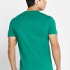 T-shirts verts à col ras du cou avec logo Ralph Lauren pour hommes T-shirts verts à col ras du cou avec logo Ralph Lauren pour hommes