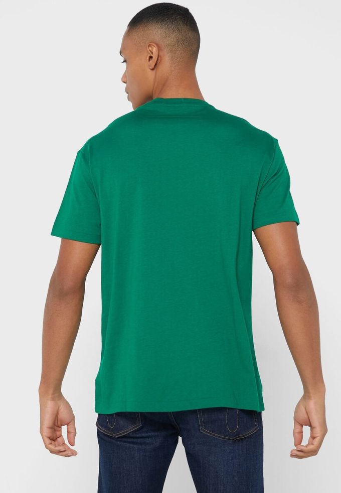 T-shirts verts à col ras du cou avec logo Ralph Lauren pour hommes T-shirts verts à col ras du cou avec logo Ralph Lauren pour hommes