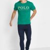 T-shirts verts à col ras du cou avec logo Ralph Lauren pour hommes T-shirts verts à col ras du cou avec logo Ralph Lauren pour hommes