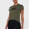 T-shirts verts à col rond et imprimé graphique Ralph Lauren pour femmes T-shirts verts à col rond et imprimé graphique Ralph Lauren pour femmes
