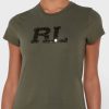 T-shirts verts à col rond et imprimé graphique Ralph Lauren pour femmes T-shirts verts à col rond et imprimé graphique Ralph Lauren pour femmes