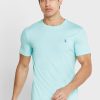 T-shirts verts à col rond Ralph Lauren Essential pour hommes T-shirts verts à col rond Ralph Lauren Essential pour hommes