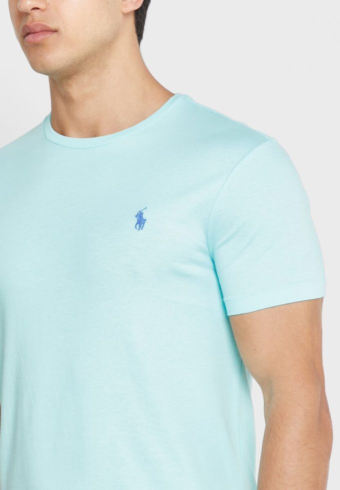 T-shirts verts à col rond Ralph Lauren Essential pour hommes T-shirts verts à col rond Ralph Lauren Essential pour hommes