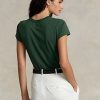 T-shirts verts en jersey avec logo équestre Ralph Lauren pour femme T-shirts verts en jersey avec logo équestre Ralph Lauren pour femme