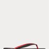 Tongs noires/rouges pour hommes Ralph Lauren Bolt Pony Tongs noires/rouges pour hommes Ralph Lauren Bolt Pony