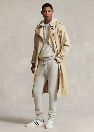 Trenchs beiges en coton stretch Ralph Lauren pour homme