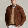 Vestes aviateur en daim marron Ralph Lauren pour hommes