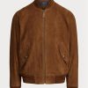 Vestes aviateur en daim marron Ralph Lauren pour hommes