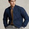 Vestes aviateur matelassées bleues Ralph Lauren pour hommes
