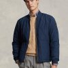 Vestes aviateur matelassées bleues Ralph Lauren pour hommes