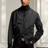 Vestes aviateur noires en coton mélangé Ralph Lauren Drayton pour homme Vestes aviateur noires en coton mélangé Ralph Lauren Drayton pour homme
