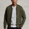 Vestes aviateur olive en tricot double pour homme Ralph Lauren Vestes aviateur olive en tricot double pour homme Ralph Lauren