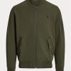 Vestes aviateur olive en tricot double pour homme Ralph Lauren Vestes aviateur olive en tricot double pour homme Ralph Lauren