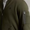 Vestes aviateur olive en tricot double pour homme Ralph Lauren Vestes aviateur olive en tricot double pour homme Ralph Lauren