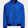 Vestes bleues à manches raglan Ralph Lauren pour hommes Vestes bleues à manches raglan Ralph Lauren pour hommes