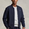 Vestes bomber en maille double bleu marine Ralph Lauren pour homme