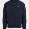 Vestes bomber en maille double bleu marine Ralph Lauren pour homme