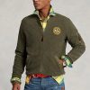 Vestes bomber en polaire brossée vertes Ralph Lauren pour hommes Vestes bomber en polaire brossée vertes Ralph Lauren pour hommes