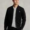 Vestes bomber noires en maille double pour hommes Ralph Lauren