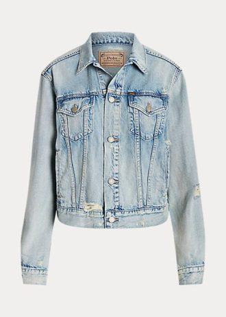 Vestes camionneur en denim bleu Ralph Lauren pour femmes
