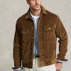 Vestes camionneur en velours côtelé extensible marron Ralph Lauren pour homme Vestes camionneur en velours côtelé extensible marron Ralph Lauren pour homme