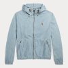 Vestes à capuche en chambray indigo bleu Ralph Lauren pour homme Vestes à capuche en chambray indigo bleu Ralph Lauren pour homme