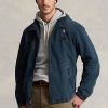 Vestes à capuche en denim bleu marine Ralph Lauren pour hommes