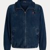 Vestes à capuche en denim bleu marine Ralph Lauren pour hommes
