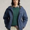 Vestes à capuche en sergé bleu Ralph Lauren pour hommes Vestes à capuche en sergé bleu Ralph Lauren pour hommes