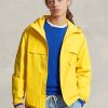 Vestes à capuche imperméables jaunes Ralph Lauren pour hommes Vestes à capuche imperméables jaunes Ralph Lauren pour hommes
