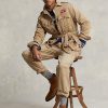 Vestes ceinturées en sergé marron Ralph Lauren pour homme Vestes ceinturées en sergé marron Ralph Lauren pour homme