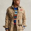 Vestes ceinturées en sergé marron Ralph Lauren pour homme Vestes ceinturées en sergé marron Ralph Lauren pour homme