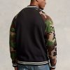 Vestes de baseball en polaire multicolores à manches camouflage Ralph Lauren pour hommes