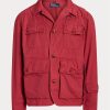 Vestes de pataugeoire en sergé rouge Ralph Lauren pour hommes Vestes de pataugeoire en sergé rouge Ralph Lauren pour hommes