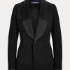 Vestes de smoking en laine noire pour femmes Ralph Lauren Sawyer Vestes de smoking en laine noire pour femmes Ralph Lauren Sawyer