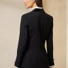 Vestes de smoking en laine noire pour femmes Ralph Lauren Sawyer Vestes de smoking en laine noire pour femmes Ralph Lauren Sawyer