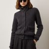 Vestes en cachemire à carreaux Glen Plaid Ralph Lauren gris foncé pour femmes Vestes en cachemire à carreaux Glen Plaid Ralph Lauren gris foncé pour femmes