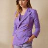 Vestes en cachemire violettes Ralph Lauren Camden pour femmes Vestes en cachemire violettes Ralph Lauren Camden pour femmes