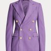 Vestes en cachemire violettes Ralph Lauren Camden pour femmes Vestes en cachemire violettes Ralph Lauren Camden pour femmes
