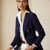 Vestes en crêpe de laine bleu marine Ralph Lauren Camden pour femme Vestes en crêpe de laine bleu marine Ralph Lauren Camden pour femme