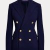 Vestes en crêpe de laine bleu marine Ralph Lauren Camden pour femme Vestes en crêpe de laine bleu marine Ralph Lauren Camden pour femme