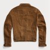 Vestes en daim marron Ralph Lauren pour hommes Vestes en daim marron Ralph Lauren pour hommes